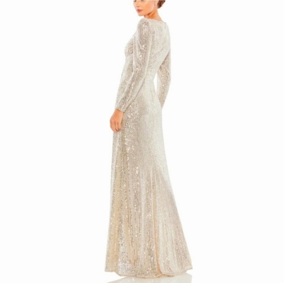 Illena for Mac Duggal silver sequin gown - Picture 11 of 12